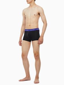 Buy 남성 EU 코튼 스트레치 3PK 로우 라이즈 드로즈 3PK in color BLACK BODIES W/ PHANTOM GREY, SPECTRUM BLUE, VAPOROUS GREY WBS
