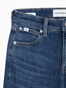 Buy 여성 플레어 핏 기모 다크블루 데님 in color BLUE BLACK HANGER LOOP