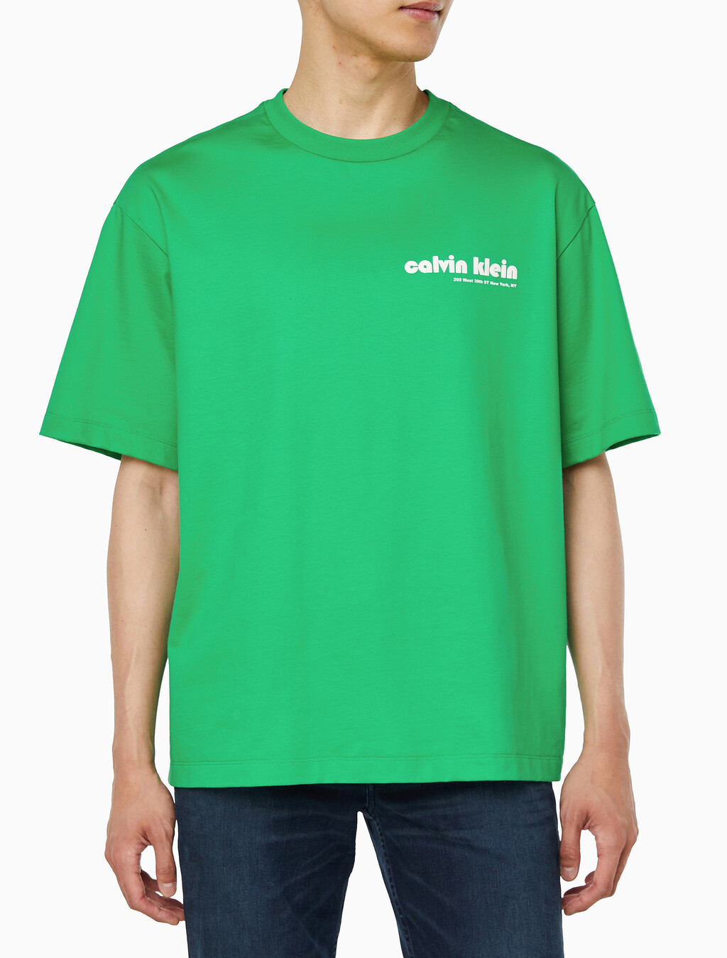 Buy 남성 릴렉스핏 바우하우스 로고 반팔 티셔츠 in color BLOSSOM GREEN