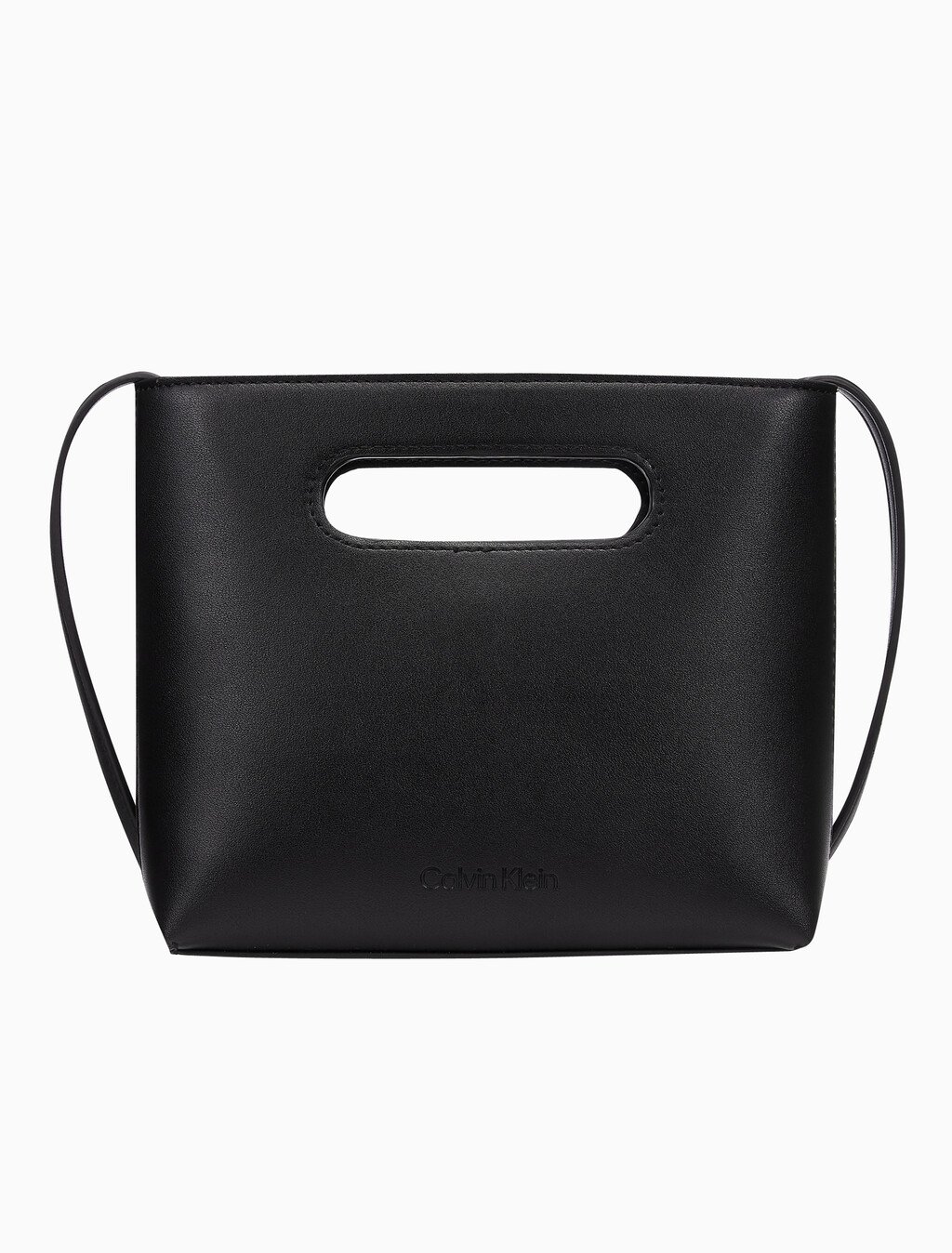Buy 여성 CKJ 엘리멘털 스몰 컷아웃 토트백 in color BLACK BEAUTY
