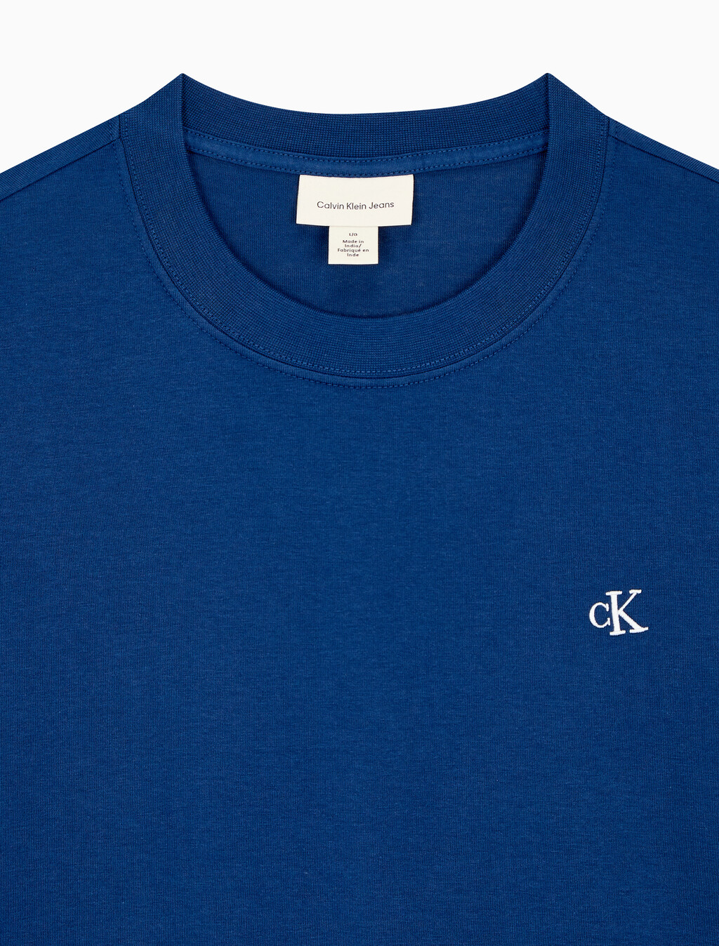 Buy 남성 이지핏 아카이브 로고 반팔 티셔츠 in color BLUE JEAN