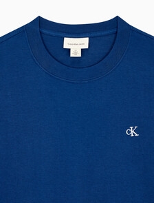 Buy 남성 이지핏 아카이브 로고 반팔 티셔츠 in color BLUE JEAN