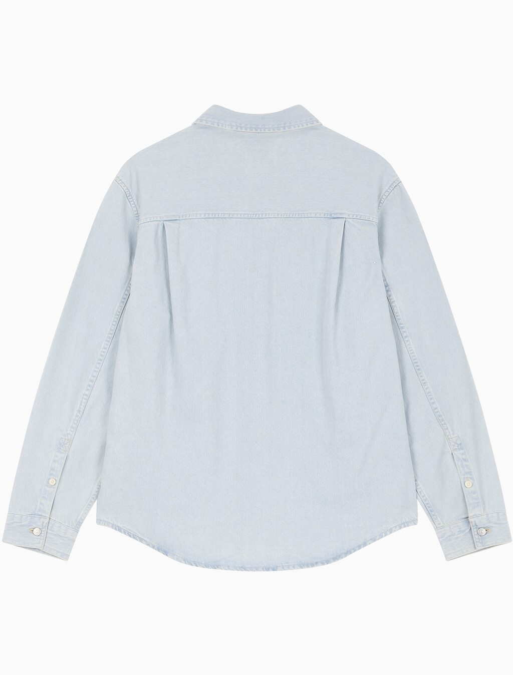 Buy 남성 오버핏 빈티지 라이트블루 데님 셔츠 in color GOLDENROD