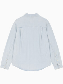 Buy 남성 오버핏 빈티지 라이트블루 데님 셔츠 in color GOLDENROD