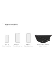 Buy 여성 CKJ 미니멀 모노그램 새들백 in color BLACK