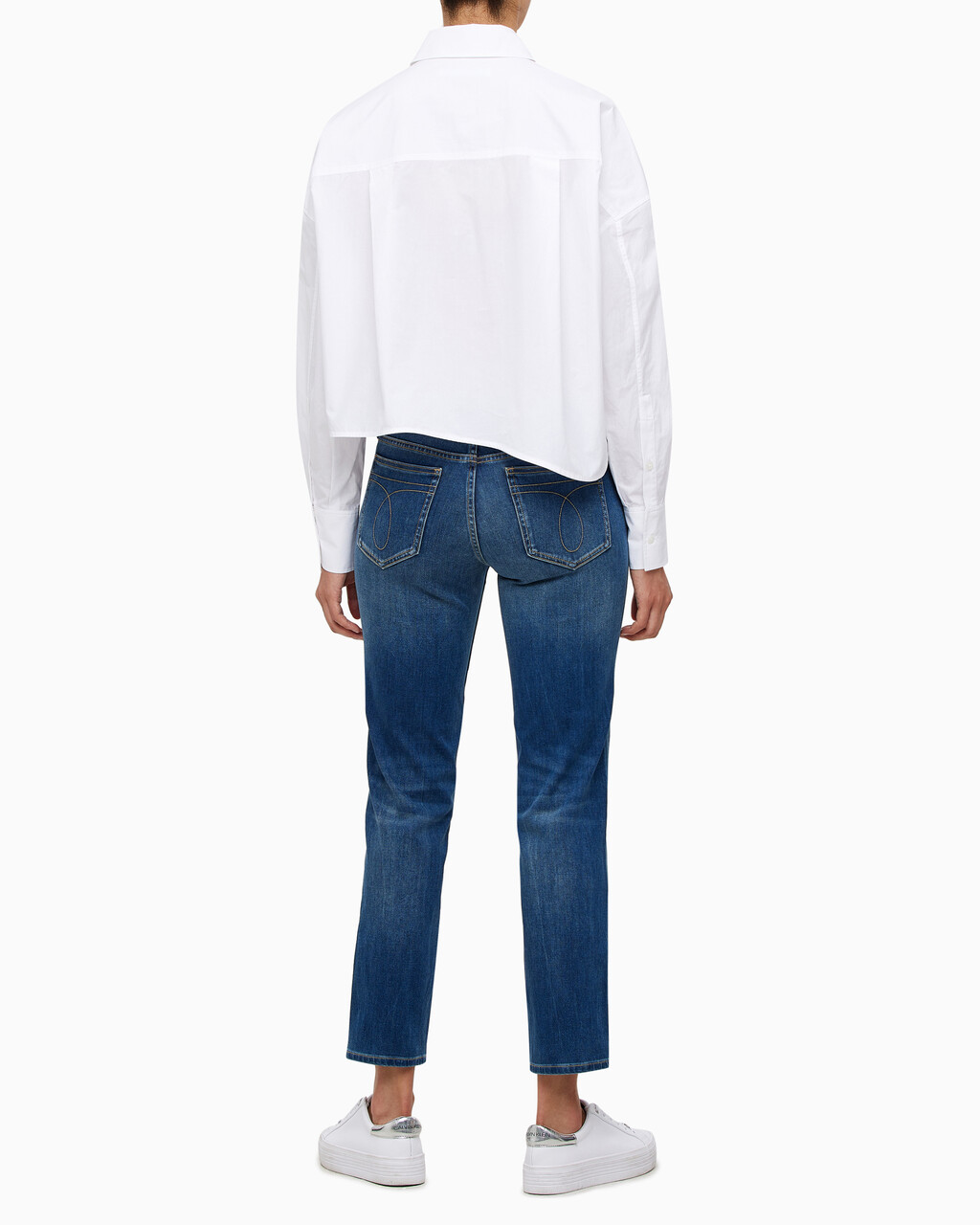 Buy 여성 크롭 패션 셔츠 in color BRIGHT WHITE