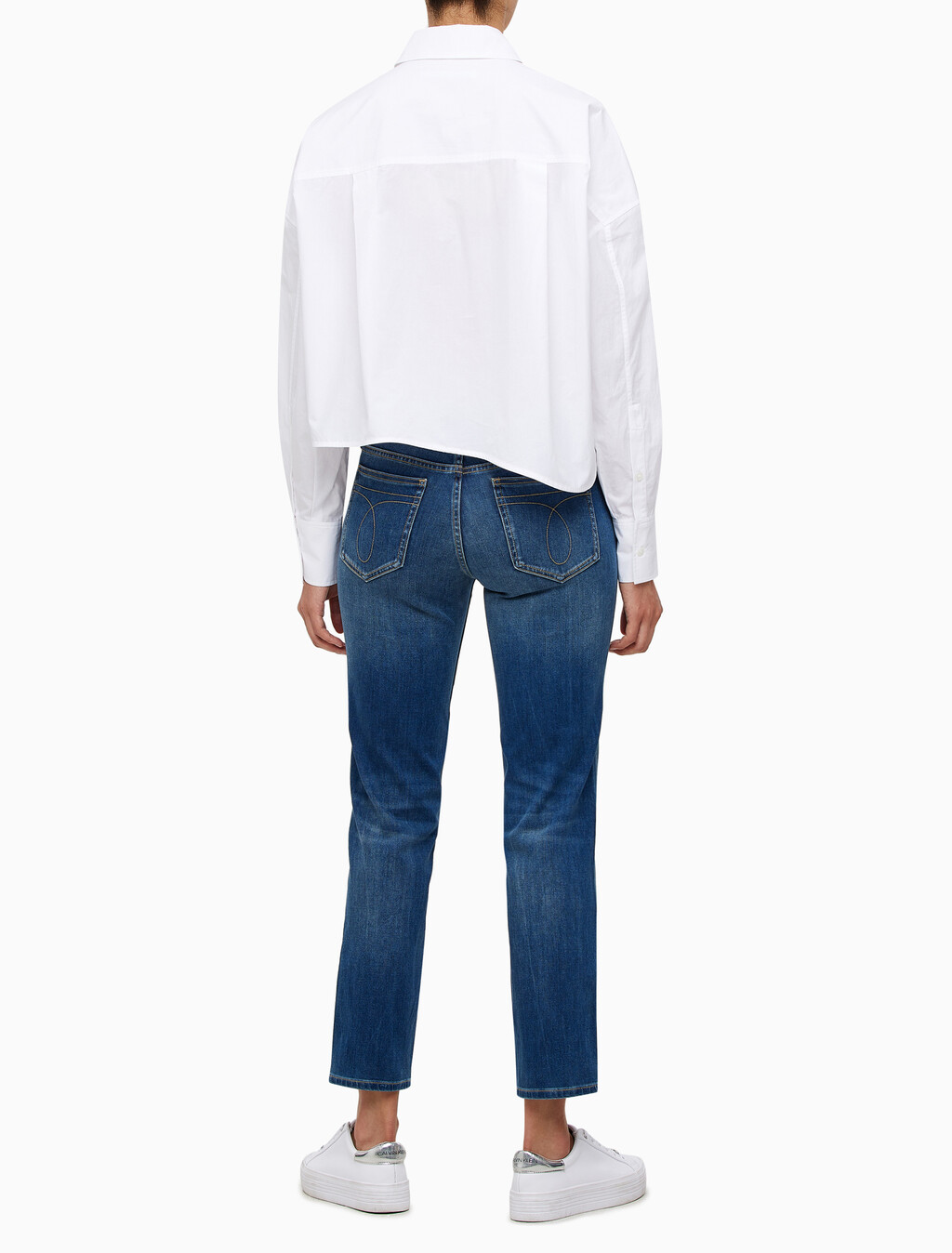 Buy 여성 크롭 패션 셔츠 in color BRIGHT WHITE