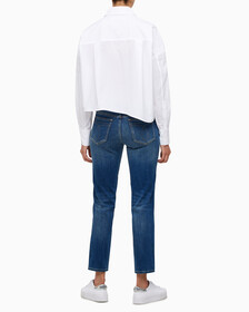 Buy 여성 크롭 패션 셔츠 in color BRIGHT WHITE