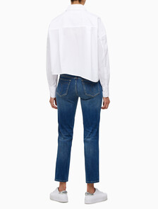 Buy 여성 크롭 패션 셔츠 in color BRIGHT WHITE