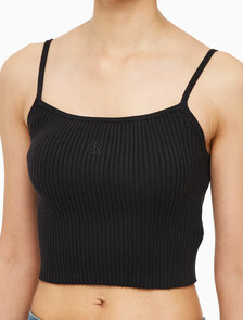 Buy 여성 3 IN 1 립 반팔 스웨터 in color CK BLACK