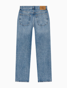 Buy 남성 스탠다드 스트레이트핏 미드블루 이탈리안 데님 in color MID BLUE BACK EMBRO