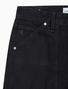 Buy 남성 90'S 스트레이트핏 워크웨어 블랙 데님 in color WASHED BLACK LOGO LACE