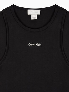 Buy 여성 인터락 미니 드레스 in color BLACK