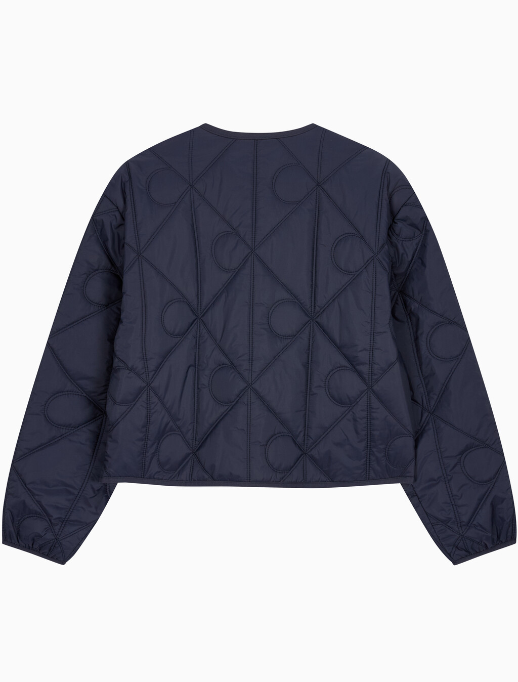 Buy 여성 라이트웨이트 AOP 퀼티드 라이너 자켓 in color Navy