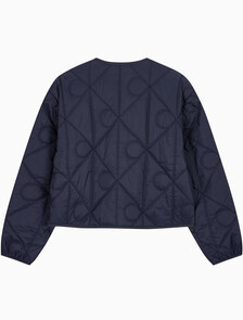 Buy 여성 라이트웨이트 AOP 퀼티드 라이너 자켓 in color Navy