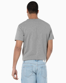 Buy 남성 레귤러핏 인스티튜셔널 로고 스트레치 반팔 티셔츠 in color MID GREY HEATHER