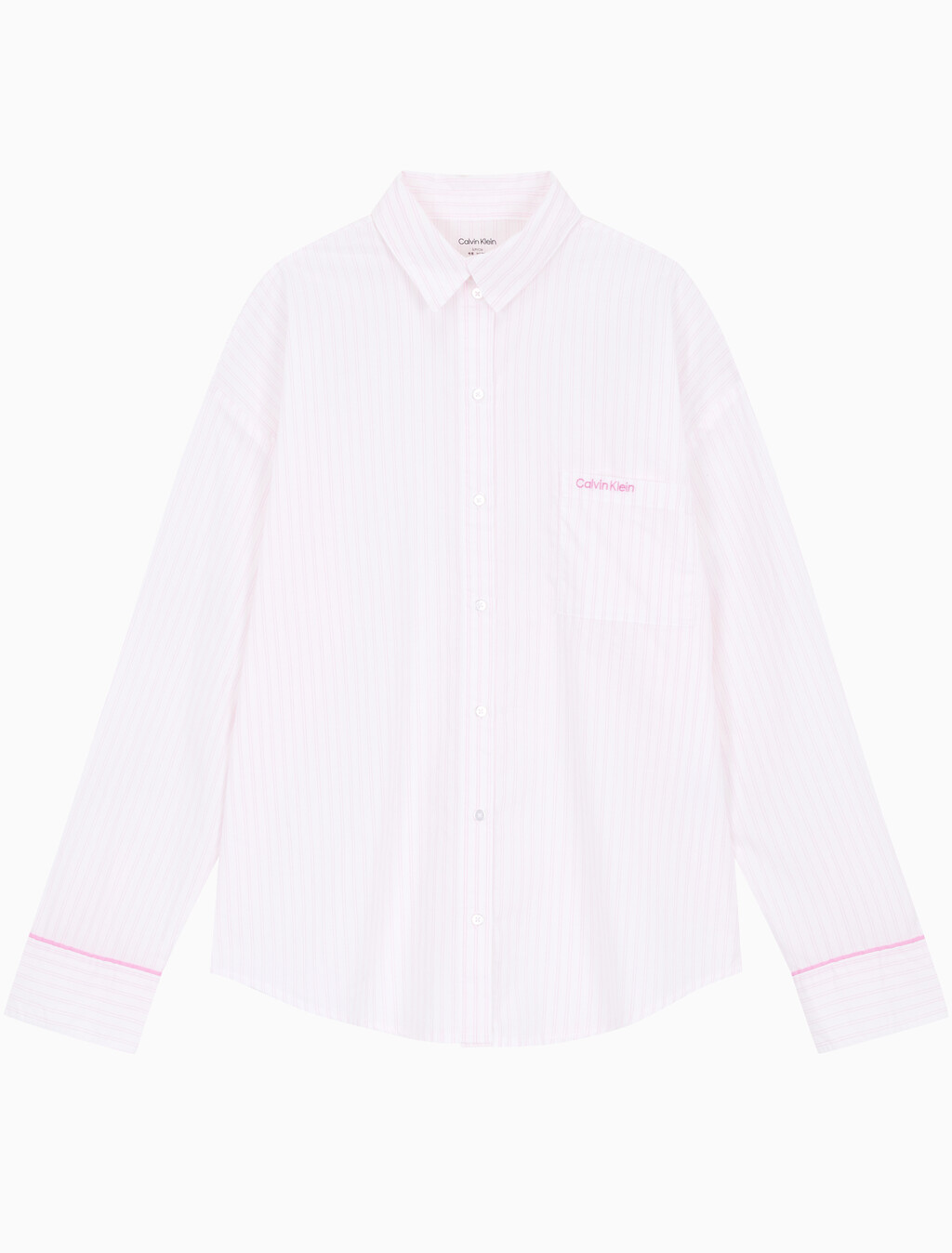 Buy 여성 코튼 포플린 롱슬리브 셔츠 in color Light pink