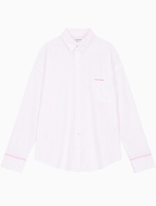Buy 여성 코튼 포플린 롱슬리브 셔츠 in color Light pink