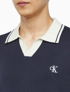 Buy 남성 오버사이즈 럭비카라 스웨터 in color NIGHT SKY