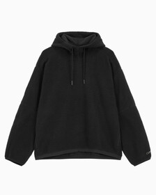 Buy 남성 릴랙스핏 쉐르파 후디 in color BLACK