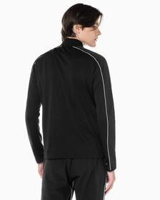 Buy 남성 레귤러핏 1/4 ZIP 롱슬리브 탑 in color BLACK