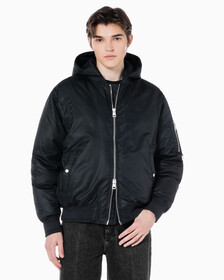 Buy 남성 후디 보머 다운 자켓 in color CK BLACK