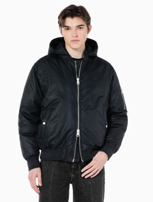 Buy 남성 후디 보머 다운 자켓 in color CK BLACK