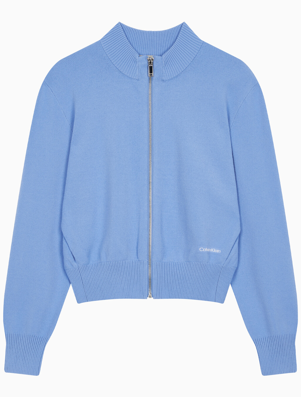 Buy 여성 하프 밀라노 카라 보머 스웨터 in color VISTA BLUE