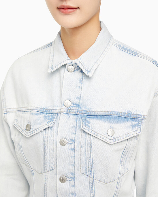 여성 오버사이즈핏 코르셋 데님 재킷