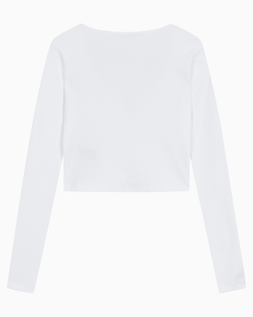 Buy 여성 스플리트 카라 립 롱 슬리브 in color BRIGHT WHITE