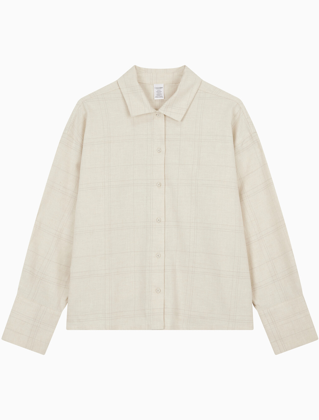 Buy 여성 플란넬 슬립 롱슬리브 탑 in color BEAM PLAID_ OATMEAL HEATHER