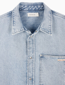 Buy 남성 레귤러핏 라이트블루 데님 셔츠 in color CHALKY BLUE