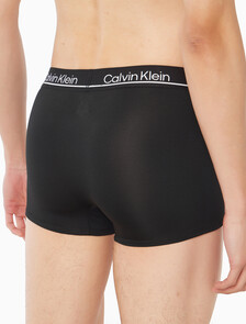 Buy 남성 CK 마이크로 플러스 로우 라이즈 트렁크 4PK in color Charcoal / Black / White / Black