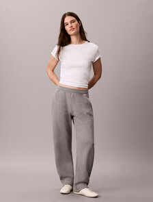 Buy 여성 텍스쳐드 와이드레그 팬츠 in color MEDIUM GREY HEATHER