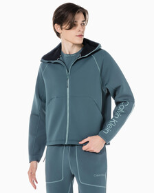 Buy 남성 릴렉스핏 풀집업 후디 in color OCEAN TEAL/ BLK