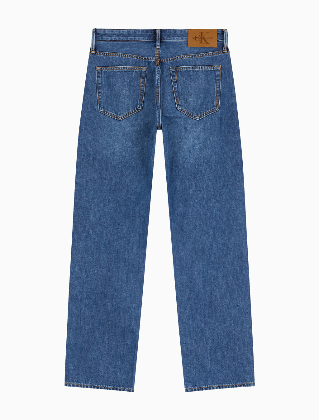 Buy 남성 90's 스트레이트핏 미드블루 37.5 기능성 데님 in color MID BLUE BACK EMBRO
