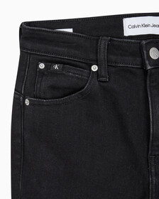 Buy 여성 하이라이즈 부츠핏 기모 블랙 데님 in color WASHED BLACK LOGO LACE