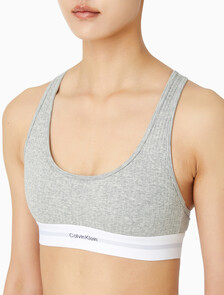 Buy 여성 코튼 모달 스트레치 립 AF 브라렛 in color GREY HEATHER