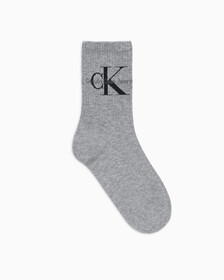 Buy 여성 모노그램 로고 크루 삭스 (블랙 1 PAIR) in color URBAN CHIC