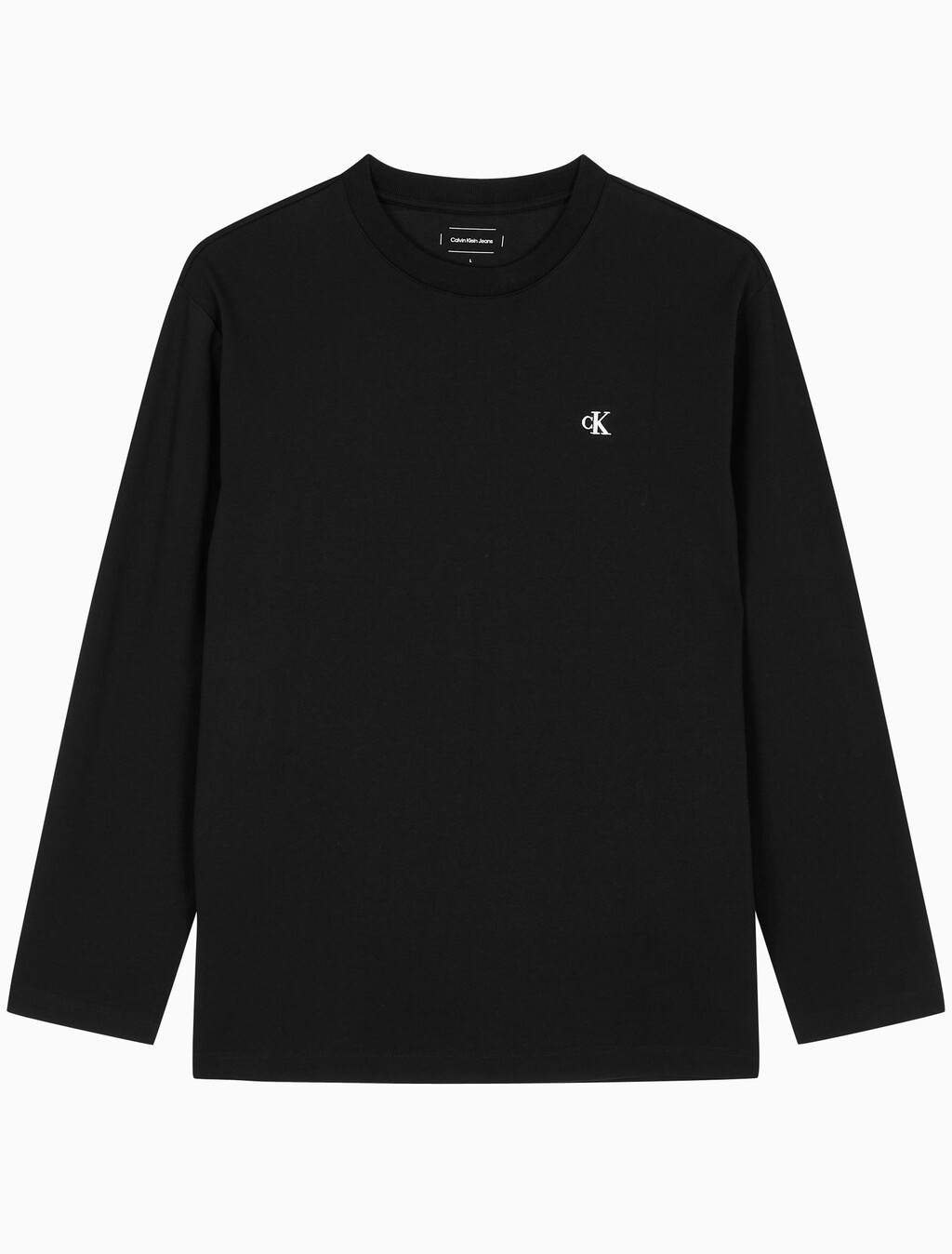 Buy 남성 헤비 코튼 아카이브 로고 긴팔 티셔츠 in color CK BLACK