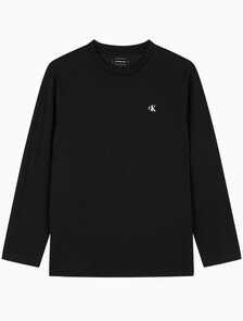 Buy 남성 헤비 코튼 아카이브 로고 긴팔 티셔츠 in color CK BLACK