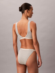 Buy 여성 헤리티지 코튼 AF 트라이앵글 브라렛 (H&E) in color GREY HEATHER