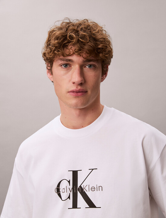 오버핏 모노그램 로고 반팔 티셔츠