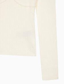 Buy 여성 립 스웨터 in color WHITE
