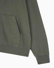 Buy 남성 아카이브 로고 플리스 집업 후디 in color CHARCOAL