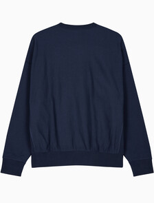 Buy 남성 프리미엄 테리 모노그램 크루넥 풀오버 in color DARK SAPPHIRE