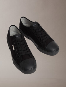 Buy 남성 알바로 레이스업 캔버스 스니커즈 in color BLACK