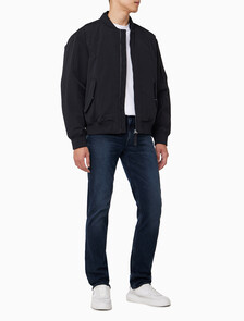 Buy 남성 릴렉스핏 패디드 기능성 봄버 자켓 in color CK BLACK