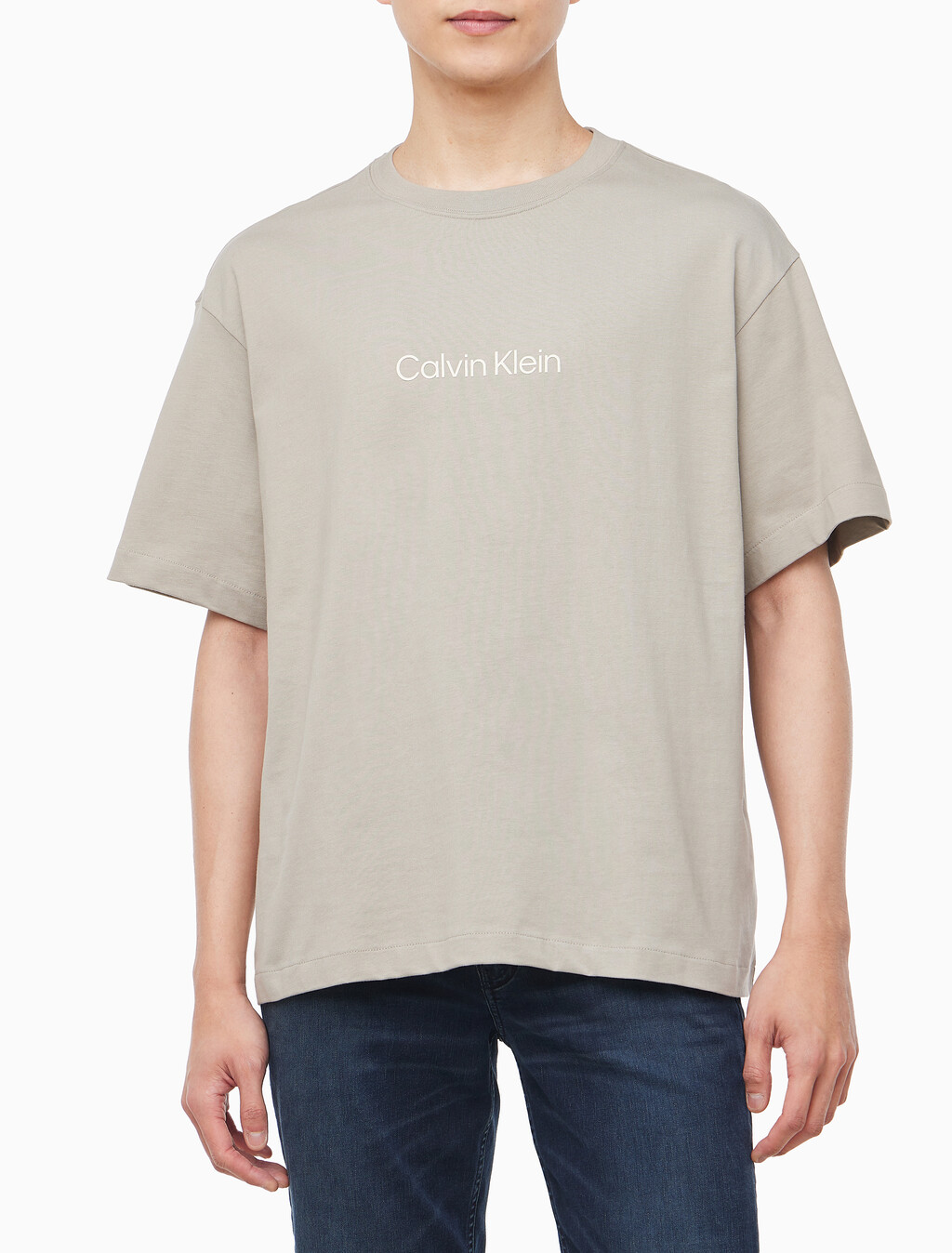 Buy 남성 릴렉스핏 헤비 코튼 크루넥 반팔 티셔츠  in color VINTAGE KHAKI