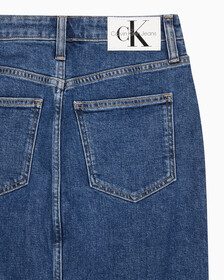 Buy 여성 맥시 데님 스커트 in color MID BLUE BACK EMBRO